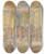 Triptych art skateboard deck of Elemr Halszhradil Lunch Of The Poor by Elemir Halasz Hradil (1873-1948)