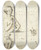 Triptych art skateboard deck of Gerard Ter Borch Studieblad Met Een Paar Vrouwelijke Halffiguren by Gerard Ter Borch (1617-1681)