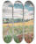 Triptych art skateboard deck of Christian Rohlfs Sommerlandschaft by Christian Rohlfs (1849-1938)