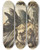 Triptych art skateboard deck of Arthur Rackham I Flee For The First Time And Am Pursued Warfather Follows Close by Arthur Rackham (1867-1939)