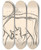 Triptych art skateboard deck of Mikul Galanda Kravika V Krajine by Mikulas Galanda (1895-1938)