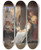Triptych art skateboard deck of Albert Kchler A Young Italian Woman Being Adorned By Her Mother by Albert Kuchler (1803-1886)