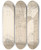 Triptych art skateboard deck of Danil Dupr View Of The Baths Of Caracalla In Rome by Daniel Dupre (1751-1817)