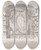 Triptych art skateboard deck of Luigi Vanvitelli Transverse Section Of The Small Theater At The Palace Of Caserta With A View Of A Stage Design by Luigi Vanvitelli (1700-1773)
