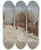 Triptych art skateboard deck of Christian Rohlfs The Road To Gelmeroda by Christian Rohlfs (1849-1938)