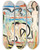 Triptych art skateboard deck of Ernst Ludwig Kirchner Ruderer by Ernst Ludwig Kirchner (1880-1938)