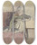 Triptych art skateboard deck of Hugo Kauffmann Lesendes Kind Mit Katze Auf Der Bank by Hugo Kauffmann (1844-1915)