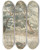 Triptych art skateboard deck of Thomas Rowlandson Elegant Figures With A Dog By A Lake by Thomas Rowlandson (1756-1827)