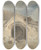 Triptych art skateboard deck of John Thirtle A Church Porch by John Thirtle (1777-1839)