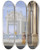 Triptych art skateboard deck of Dirck Van Delen The Entrance To A Palace by Dirck Van Delen (1604-1671)