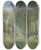 Triptych art skateboard deck of Alfred Sisley Rest Along The Stream Edge Of The Wood by Alfred Sisley (1840-1899)