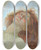 Triptych art skateboard deck of Josef Wawra Skizze Zum Kopf Der Leda by Josef Wawra (1893-1935)