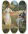 Triptych art skateboard deck of Edmund Charles Tarbell In The Orchard by Edmund Charles Tarbell (1862-1938)