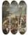 Triptych art skateboard deck of Peter Paul Rubens The Andrians by Peter Paul Rubens (1577-1640)