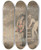 Triptych art skateboard deck of Thomas Rowlandson Taking A Mean Advantage by Thomas Rowlandson (1756-1827)