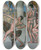 Triptych art skateboard deck of Georg Pauli Mens Sana In Corpore Sano by Georg Pauli (1855-1935)