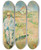 Triptych art skateboard deck of Ludvig Karsten Hvitkledd Mann I Skagenlandskap by Ludvig Karsten (1876-1926)