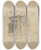 Triptych art skateboard deck of Floris Verster Smoking Man With A Pipe by Floris Verster (1861-1927)