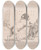 Triptych art skateboard deck of Lorenz Frlich To Legende Hunde by Lorenz Frolich (1820-1908)