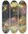 Triptych art skateboard deck of Leo Putz The Picnic_1 by Leo Putz (1869-1940)