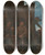 Triptych art skateboard deck of Michael Sweerts The Card Players by Michael Sweerts (1618-1664)