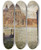 Triptych art skateboard deck of Carl Moll Santa Maria Della Salute Viewed From Across The Grand Canal by Carl Moll (1861-1945)