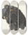 Triptych art skateboard deck of Aert Schouman Head Of A Cockatoo_2 by Aert Schouman (1710-1792)