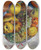 Triptych art skateboard deck of Pierre Bonnard Nature Morte Trois Grappes De Raisin by Pierre Bonnard (1867-1947)