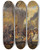 Triptych art skateboard deck of Jan Steen John The Baptist Preaching by Jan Steen (1626-1679)