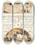 Triptych art skateboard deck of Walter Crane The Stag In The Oxstall The Deer And The Lion by Walter Crane (1845-1915)