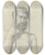 Triptych art skateboard deck of Jakob Becker Halbfiguriger Mnnerakt Mit Hirtenstab by Jakob Becker (1810-1872)