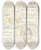 Triptych art skateboard deck of Walter Crane The Cock And The Pearl The Wolf And The Lamb by Walter Crane (1845-1915)
