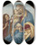 Triptych art skateboard deck of Sandro Botticelli Virgin And Child With The Young Saint John The Baptist by Sandro Botticelli (1444-1510)