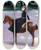 Triptych art skateboard deck of Jacquesmile Blanche Mademoiselle Meuriot Sur Son Poney by Jacques-mile Blanche (1861-1942)