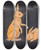 Triptych art skateboard deck of P C Skovgaard To Harer Kaniner P Sort Baggrund Dekorativt Udkast by P C Skovgaard (1817-1875)