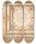 Triptych art skateboard deck of Julesedmondcharles Lachaise Partial Design For A Ceiling Painted In Strapwork And Pine Cone Motifs by Jules-Edmond-Charles Lachaise (1897)