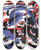 Triptych art skateboard deck of Wassily Kandinsky Two Women In A Moonlit Landscape by Wassily Kandinsky (1866-1944)