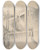 Triptych art skateboard deck of Viking Eggeling Original Drawings 25 by Viking Eggeling (1880-1925)