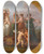 Triptych art skateboard deck of Angelica Kauffmann The Triumph Of Venus With The Three Graces by Angelica Kauffmann (1741-1807)