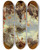 Triptych art skateboard deck of Henri Gervex Bataille De Fleurs Nice by Henri Gervex (1852-1929)
