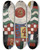 Triptych art skateboard deck of Marsden Hartley Collection Of Numbers Designs And Letters Seen By Me At The Beginning Of The War In Berlinmilitary Innature by Marsden Hartley (1877-1943)