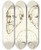 Triptych art skateboard deck of David Humbert De Superville Kop Van Oldenbarnevelt Beeld Spiegelbeeld En Schedel by David Humbert De Superville (1770-1849)