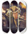 Triptych art skateboard deck of Frederic Leighton And The Sea Gave Up The Dead Which Were In It by Frederic Leighton (1830-1896)