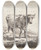 Triptych art skateboard deck of Nicolaes Pietersz Berchem Stende Ko Og Liggende Geder Og Fr by Nicolaes Pietersz Berchem (1620-1683)