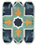 Triptych art skateboard deck of Afghan Boundary Commission 18 Plates Of Ornamental Tiles From The Afghan Boundary Commission Pl 06 by Afghan Boundary Commission (1884-1888)