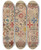 Triptych art skateboard deck of Charlotte Winter Bedspread Detail Of Center by Charlotte Winter (20-)