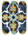 Triptych art skateboard deck of Afghan Boundary Commission 18 Plates Of Ornamental Tiles From The Afghan Boundary Commission Pl 13 by Afghan Boundary Commission (1884-1888)