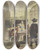 Triptych art skateboard deck of Eugen Klimsch Drei Kriegsleute Aus Der Zeit Des Dreiigjhrigen Krieges In Einem Gemach Dabei Eine Frau by Eugen Klimsch (1839-1896)