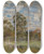 Triptych art skateboard deck of William Mctaggart Summer In The Garden Broomieknowe_1 by William Mctaggart (1835-1910)