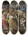 Triptych art skateboard deck of Matthias Stom The Adoration Of The Magi by Matthias Stom (1600-1650)
